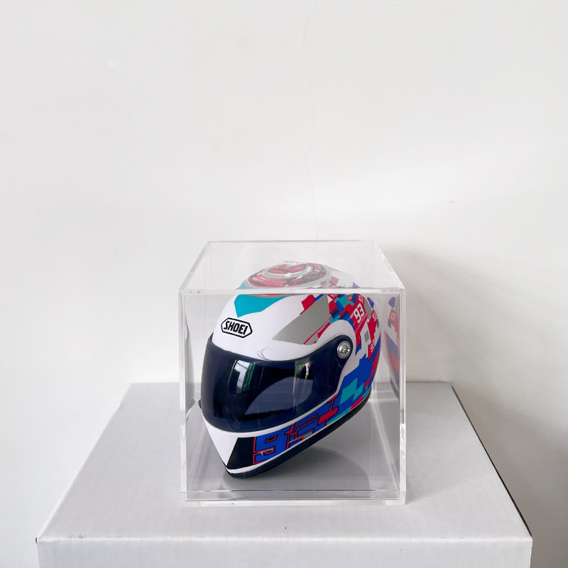 Motocicleta oso casco muñeca tensión oso gato afortunado motocicleta cola caja asiento trasero decoración modelo casco pequeño