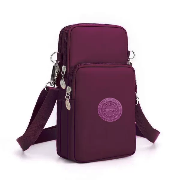 Cross-Border New Style Mobile Phone Bag for Women, Oxford Cloth Cross-Body Small Bag, Mobile Phone Pouch, Vertical Mini Coin Wrist Bag