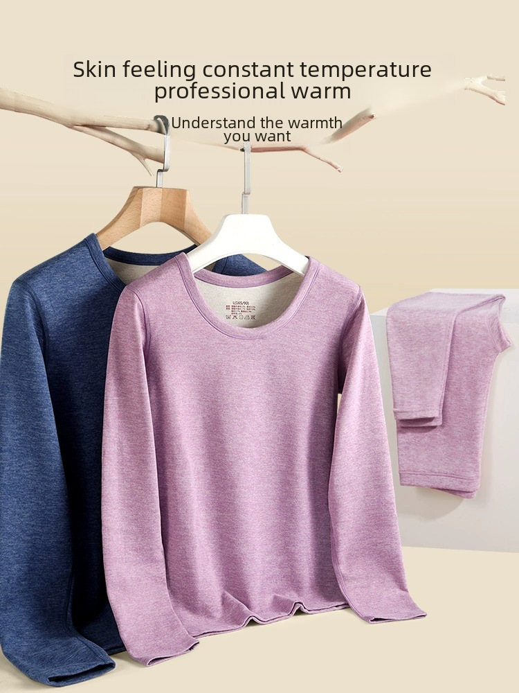 thumbnail image 4 of Ropa interior térmica de seda de lana para hombre, traje calefactor de terciopelo para otoño e invierno, pijamas con forro polar grueso para hombre, ropa de otoño, pantalones largos, 4 of 4