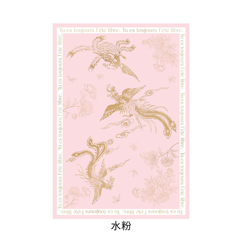 Huasei oro phoenix papel de embalaje de flores impermeable 8 seda espesa Qixi día de San Valentín diy ramo florista papel de embalaje de flores