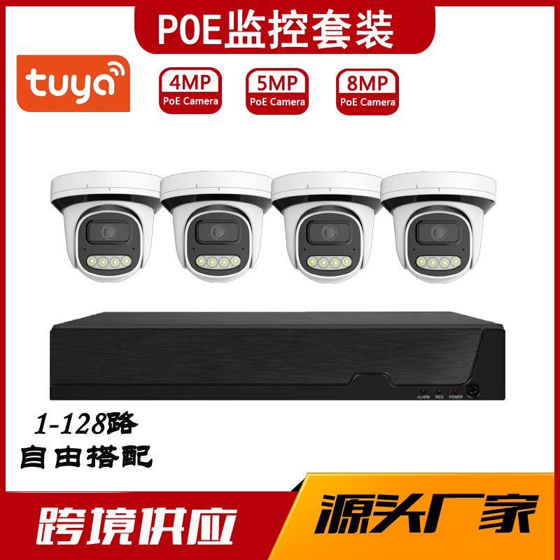 跨境POE网络监控套装16路海螺半球IP摄像头NVR系统 CCTV cameras