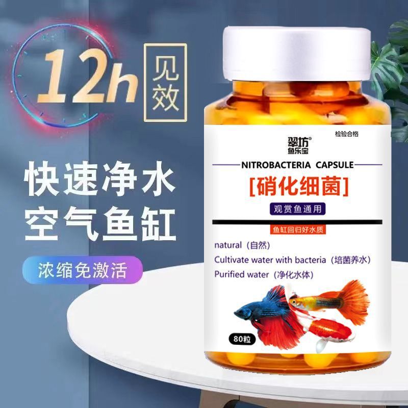 Nitrifying Bacteria Capsules for Arowana Fish Tank Water Purifier, Water Quality Stabilizer, Concentrated Dry Powder Bacteria, Nitrifying Bacteria Capsules