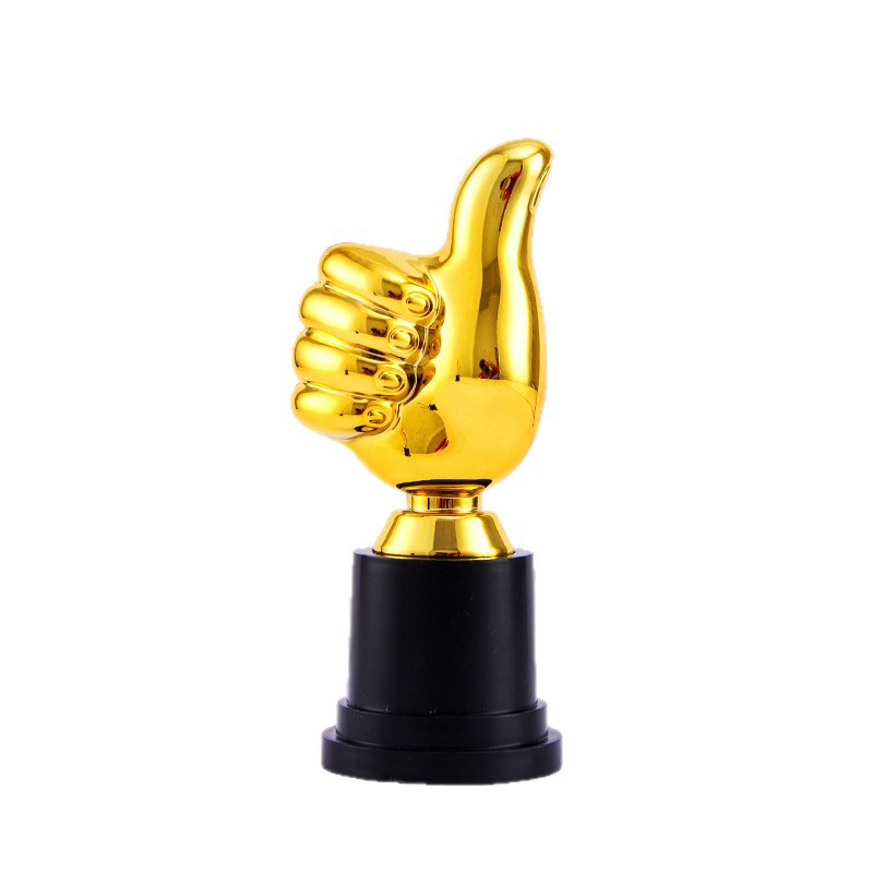 Trofeo creativo de pulgar de plástico Beyer grabado en el lugar Jardín de infantes conmemorativo de la competencia de estudiantes de primaria y secundaria