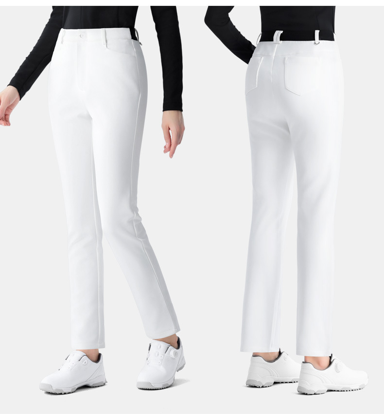 Quần dài golf nữ PGM cạp cao co giãn giữ ấm ống đứng — KUZ195 [Nội thất hấp thụ nhiệt/dây thun co giãn/cạp cao thẳng] quần dài đen, KUZ195 [Nội thất hấp thụ nhiệt/dây thun co giãn/cạp cao thẳng] quần kaki, KUZ195 [Nội thất hấp thụ nhiệt/dây thun co giãn/cạp cao thẳng] quần dài trắng, KUZ195 [Nội thất hấp thụ nhiệt/dây thun co giãn/cạp cao thẳng] Quần dài màu xanh nước ngoài chi tiết 6
