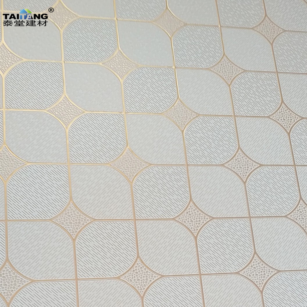 2X2 595 9Mm Pvc Gypsum Ceiling Golden Design Pvc Ceiling