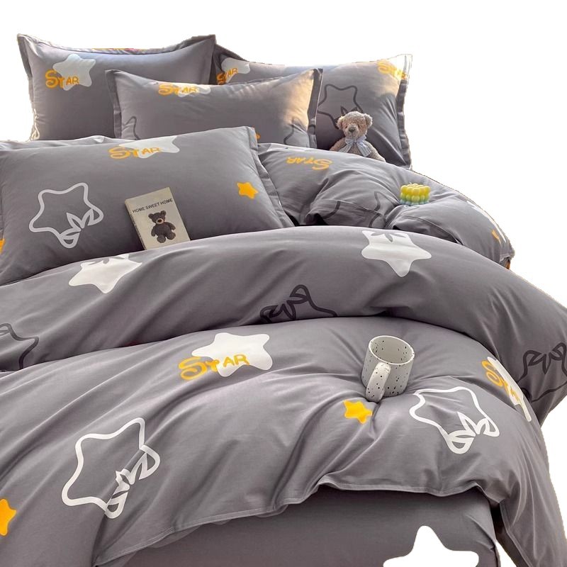 [Ligero y transpirable] funda de edredón de algodón de una sola pieza dormitorio de estudiantes individual 150x200 funda de edredón 180x220 plus