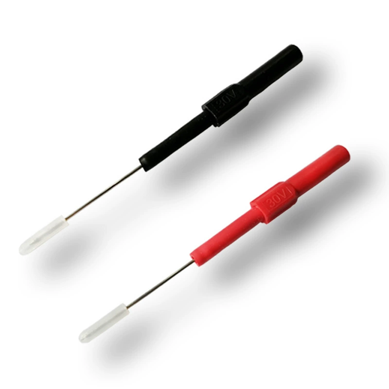 Зонд мультиметра 4 мм банановое гнездо очень тонкая гибкая стальная игла автоматический ремонт Обнаружение прокола зонд удлинительная игла оптом