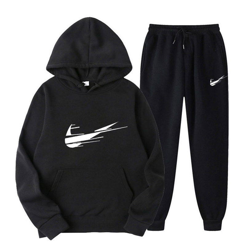 Foreign Trade Cross-Mirror Men's and Women's Fleece Sweatshirt Two-Piece Casual Sports Suit Trendy Brand Hooded Pullover Printed Sweatpants Foreign Trade Cross-Mirror Men's and Women's Fleece Sweatshirt Two-Piece Casual Sports Suit Trendy Brand Hooded Pullover Printed Sweatpants