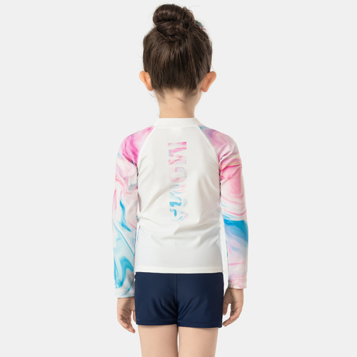 Momasong children's swimsuit split girl's long-sleeved long pants seaside sun protection swimsuit girl's swimsuit