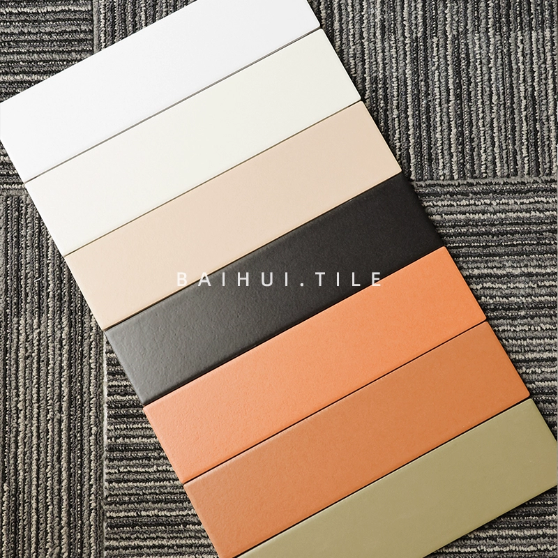 Молочно-белые длинные плитки коричнево-красно-оливково-зеленого цвета в стиле середины века для ванной комнаты, кухни, магазина одежды B&B, ресторана, стен и пола.