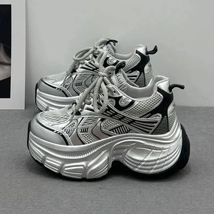Platform Cake Bottom Small Height Increasing Torre Shoes Women's 2025 Summer New Ins Light Soft Sole Sports Casual Shoes Trendy