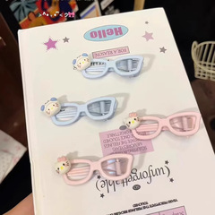 新しい甘い猫メガネヘアピンかわいいサイドクリップカモノハシクリップガーリーハート学生メガネヘアピン女性卸売