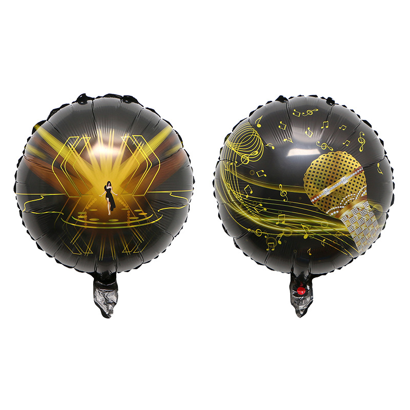 Transfronterizo nuevo micrófono gafas de sol forma película de aluminio globo cantando fuerte tema Fiesta decoración globo