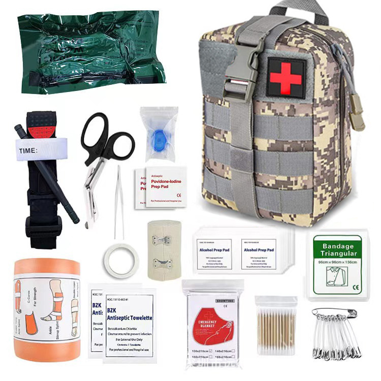 Kit de primeros auxilios de campo transfronterizos, herramientas de supervivencia, paquetes de supervivencia de campo, suministros de emergencia de campamento