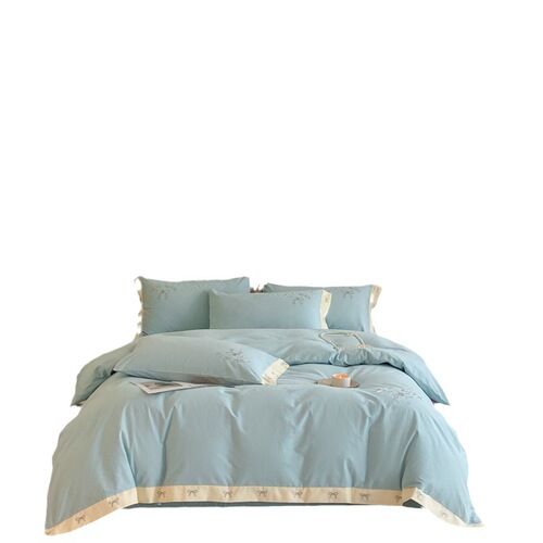 Autumn/Winter New A-Grade 100% Active Cotton Thick Flocked Warm Full Cotton Quilt Cover Set of Four Bedding