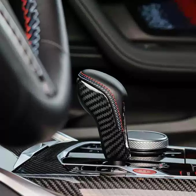 Suitable for BMW M2 M3 M4 M5 dry carbon fiber gear shift cover G87 G80 G81 G82 gear shift knob cover