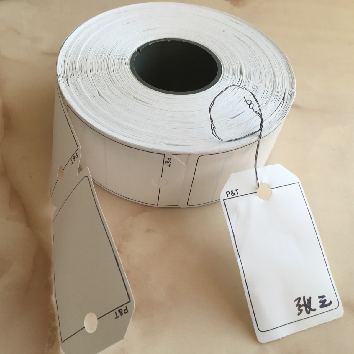 非标印制法森热轧钢卷28丝标签吊牌打孔敲铆钉INT 2of5码110*73MM