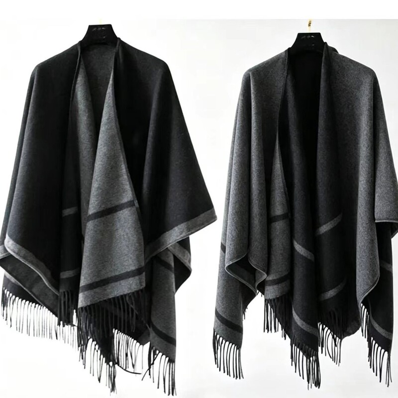 M-Style Shawl Versatile British Style Wool Cape Double-Sided Fashionable New Versatile Warm M-Style Shawl Versatile British Style Wool Cape Double-Sided Fashionable New Versatile Warm