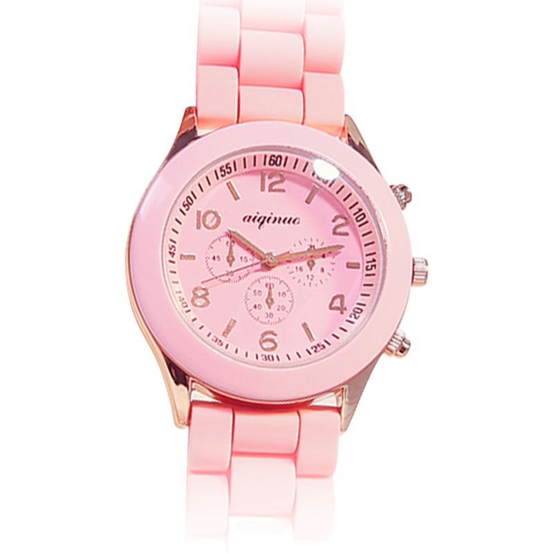 Reloj con diseño de estrella para estudiantes, estilo coreano, sencillo, tipo gelatina, fresco y estilo universitario, reloj de cuarzo con esfera grande.