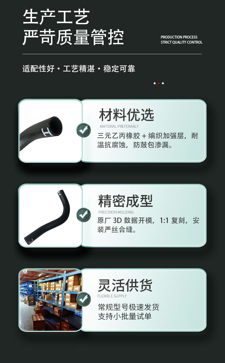16571‑F0190 water tank upper water pipe for Toyota 19RAV4