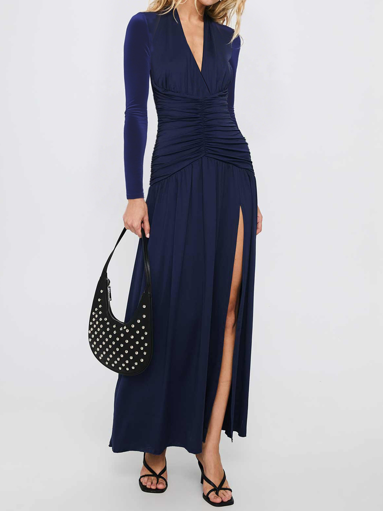 Women's Elegant Long-Sleeve Maxi Dress