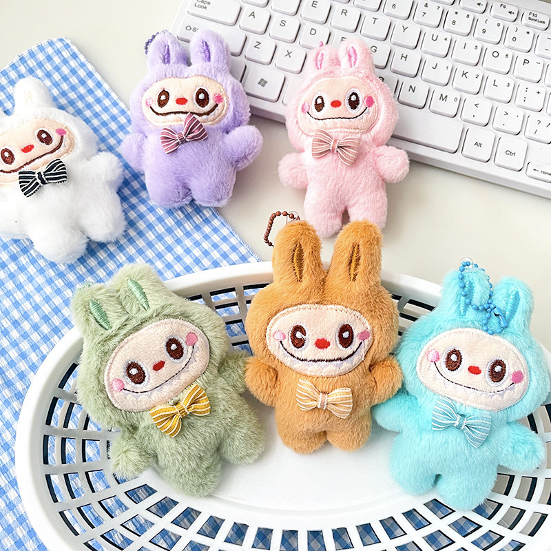 Cute Plush Rabbit Doll Pendant Joker Trendy Doll Bag Pendant Girl Keychain Hair Accessories Wholesale