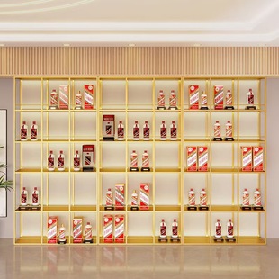 Wine Cellar Floor-Standing Wine Rack Iron Storage Rack Wine Cabinet Luminous Wall Tea Cabinet Multi-Layer Storage Display Cabinet