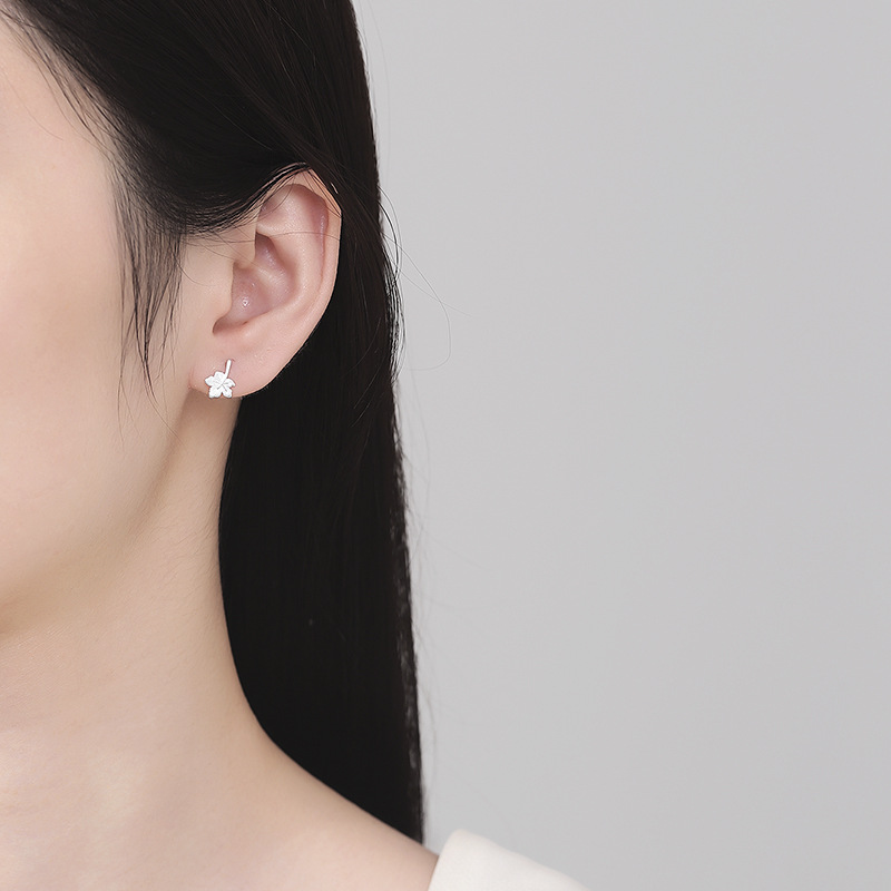 2g Weight 925 Sterling Silver Ear Needle Material Small Stud Earrings Classification Screw Backs Ear Cap Type 1 Pair 925 Sterling Silver 925 Sterling Silver Earrings Leaf Screw Backs Small Stud Earrings