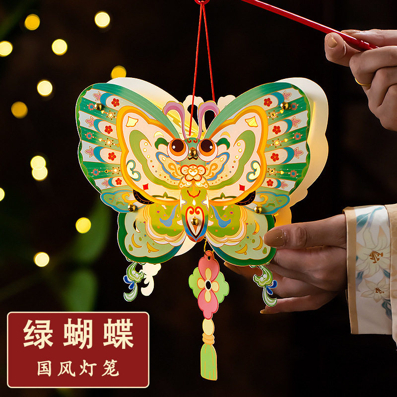 中秋节手提灯笼兔子花灯儿童古风灯笼创意手工发光灯笼diy材料包|undefined