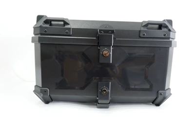 58L Electric Vehicle Rear Trunk Plastic Trunk Abs Plastic Box Storage Box Tool Box Scooter Large Capacity (Motorcycle trunk) - black-x-double-lock-without-backrest