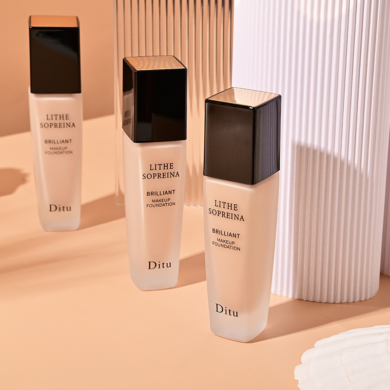 Ditu迪圖輕盈沁水持妝粉底液混干油皮保濕遮瑕控油持久不脫妝bb霜