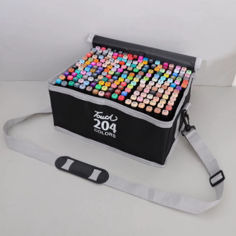 Juego de marcadores aceitosos de alcohol de doble cabeza al por mayor de fábrica, bolígrafos de acuarela para niños de color, marcadores de pincel de pintura, stock