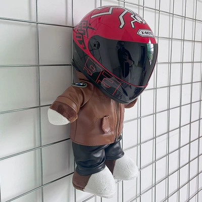 Motosiklet dəbilqələri | Machine Repair Motorcycle Tail - height-28cm-brown-bear-m-red-ant-upgraded-internal-buckle