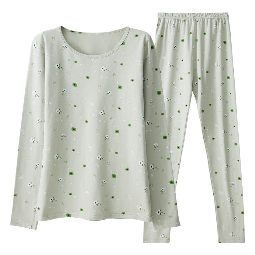 Ropa interior térmica ropa de Otoño de las niñas de algodón de las mujeres pantalones largos traje estudiantes de secundaria tocando fondo de algodón forrado de lana ropa de otoño mujeres