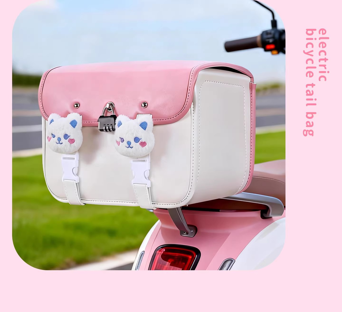 Large-Capacity Waterproof Rear Bag for Electric Vehicles, Motorcycle Backrest Storage, Trunk Storage for Electric Scooters, Helmet Storage