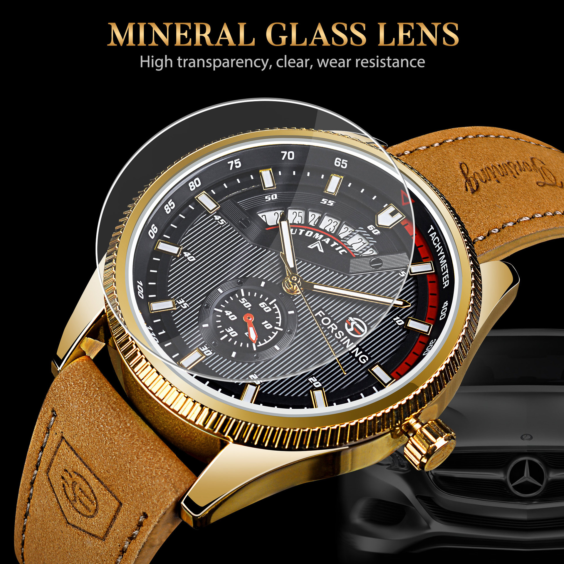 Forsing fully automatic mechanical watch, luminous, fashionable and casual men's watch with calendar new style_voghion.com