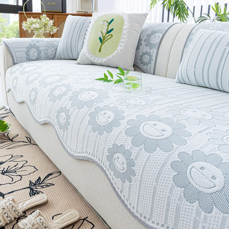 Cojín de sofá de seda de hielo de verano 2025 nuevo sofá fresco cojín de asiento de verano cojín de asiento antideslizante de verano