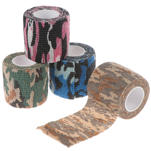 Non-woven outdoor camouflage bandage, self-adhesive retractable hunting camouflage cycling car tape