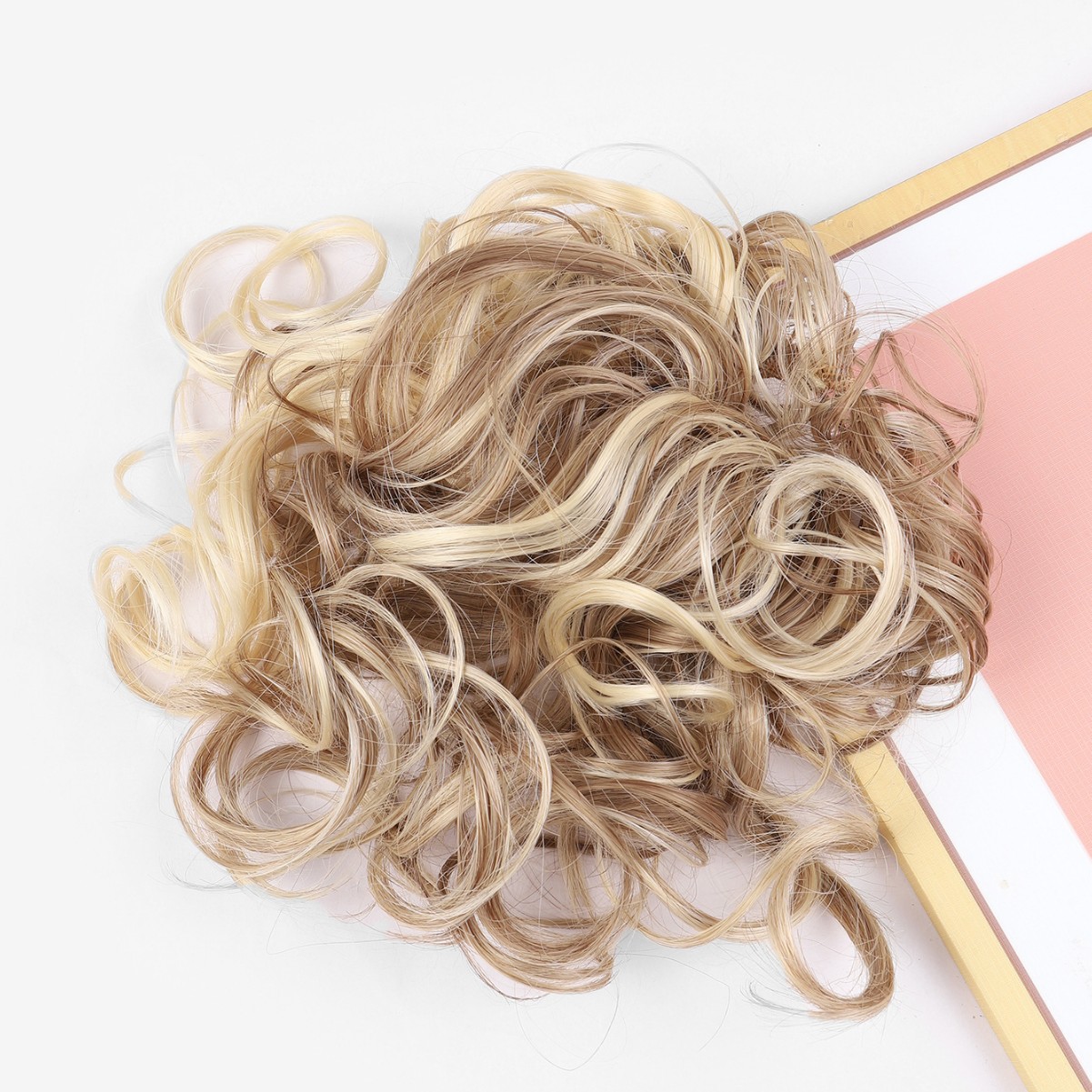 Perucas de caballo de mujer, piezas de caballo alto, clip de agarre pequeño, cabello rizado, cabello ligero y delgado, cabello rizado falso, cola de caballo