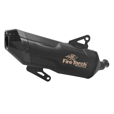 titanium alloy front section — Exhaust pipe - style-four-black-carbon-tip