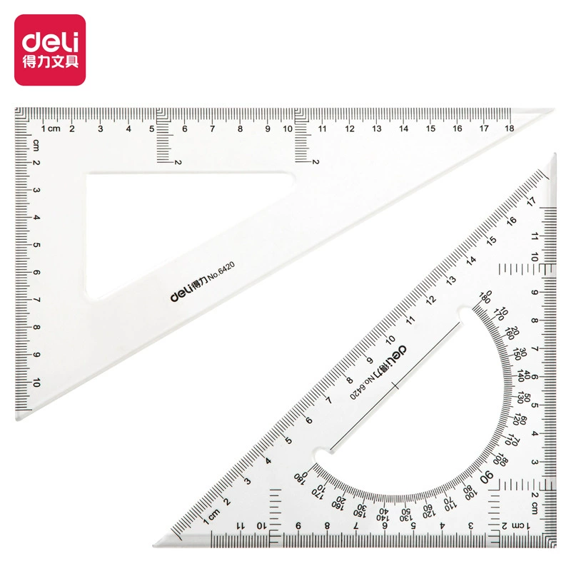 Сила 6420 треугольная линейка 18 см равноталия прямоугольная треугольная линейка косая треугольная линейка высокая проницаемость и износостойкая полоса измеряемости