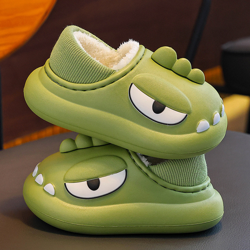 Otoño y invierno bolsas de tacones de algodón para niños, niños y niñas, EVA impermeable para padres e hijos, zapatillas de algodón cálidas para bebés