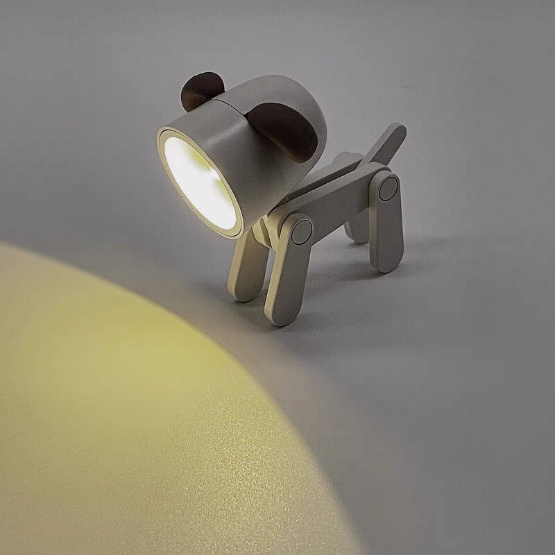かわいいペットのかわいいミニテーブルランプインデスクトップクリエイティブ装飾品学生寮の寝室のベッドサイド睡眠子犬ナイトライト|undefined