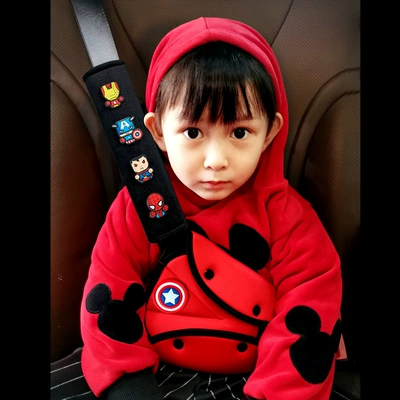 Seat belt shoulder pad – Parent-Child Outfit/Three-Piece Set Car - velvet-four-heroes-upper-and-lower-suit-seat-belt-auxiliary-accessories