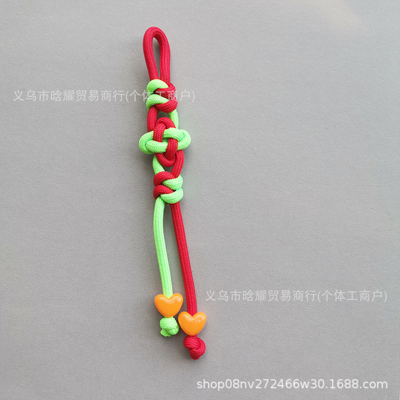 原创多巴胺中国风箱包挂件miu系挂绳钥匙扣手机书包挂饰手工编绳|undefined