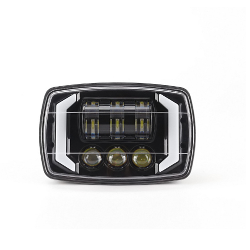 4 pulgadas cuadrada con soporte en forma de Y condujo faro de motocicleta transformado faro de ángel ojo coche luces de trabajo