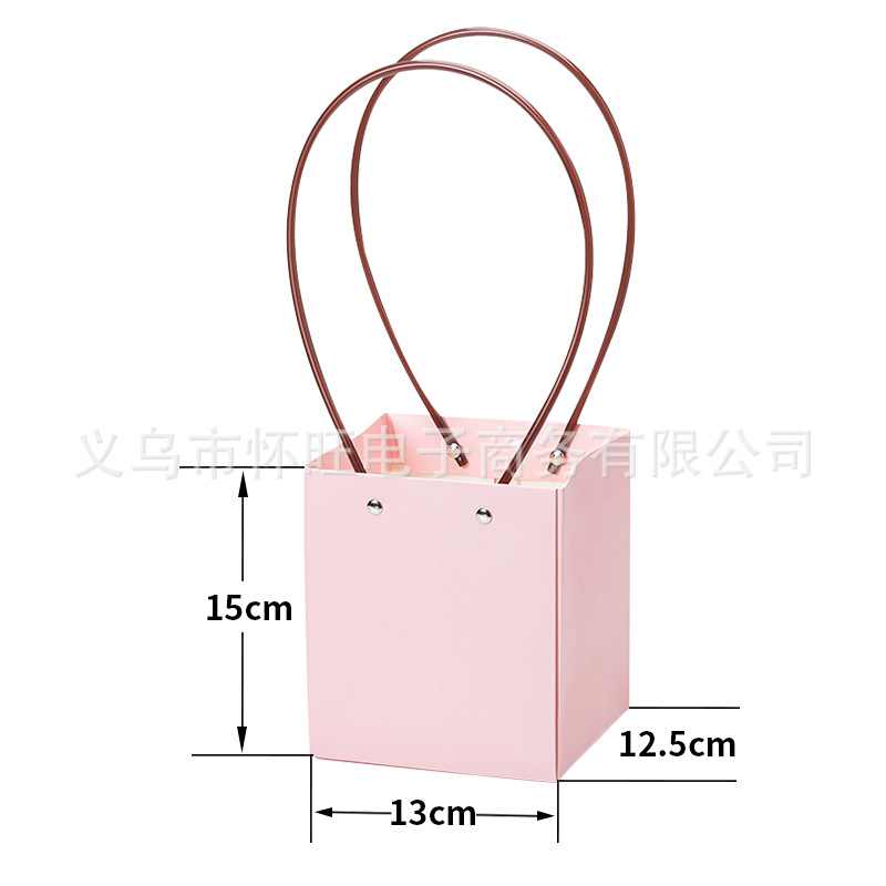 Pink waterproof flower mud flower arrangement flower bag potted fleshy white cardboard bag handbag black flower box packaging bag