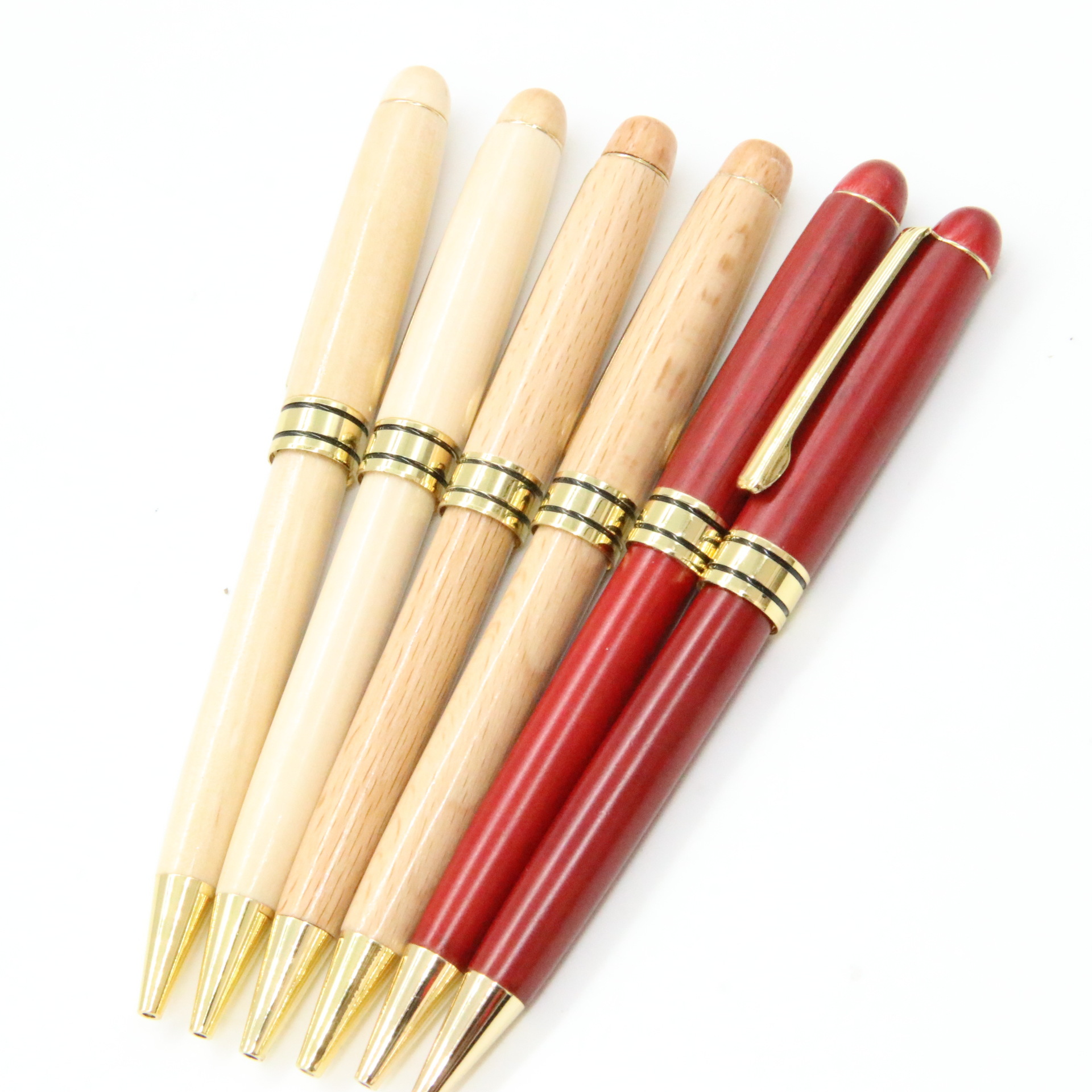 Bolígrafo pluma de bambú Rosewood metal recarga logotipo láser transfronterizo en stock publicidad regalo pluma Impresión logotipo