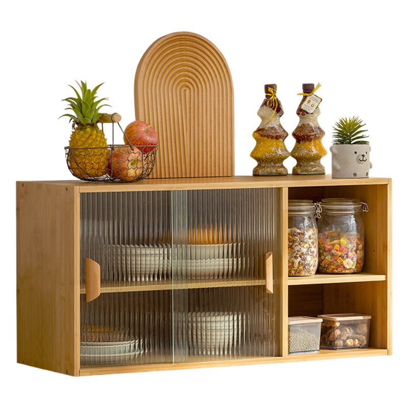 Gabinete lateral de estilo japonés hogar cocina armario lateral armario escritorio Changhong vidrio armario montado en la pared gabinete de almacenamiento Nuevo