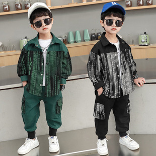 Spring set for boys, children's autumn thin shirt, 2023 collection